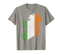 Carte irlandaise et drapeau de l'Irlande Patrimoine de la Saint-Patrick T-Shirt