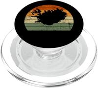 Carte islandaise rétro Coucher de Soleil fête Nationale PopSockets PopGrip pour MagSafe