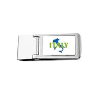 Carte Italie EU Barcelone Slim Pince à billets en acier inoxydable Portefeuille de poche