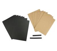 Carte Kraft + Enveloppe Noire 8 Pièces + 2 Marqueurs