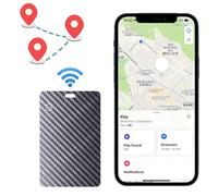 Carte Localisatrice de Portefeuille, Chargement sans Fil Exclusif iOS, Localisateur d'Objets Étanche IP68 pour Étiquettes de Bagages, Passeports, Valises, Sacs à Dos et Plus