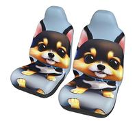 Carte Love Fancy Puppy Dua Sarung JOK Mobil,& Sarung JOK Mobil Depan, Cocok pour Sebagian Besar Mobil, SUV, Truk, Van, Dll.