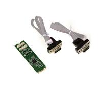 Carte M.2. 2 port série RS232 COM DB9 pour port M2 de type PCIe, clé M ou B+M. Chipset ASIX AX99100