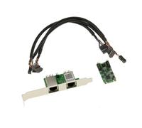 Carte M.2 2 ports LAN GIGABIT ETHERNET pour port M2 de type PCIe, clé M ou B+M - Dual chipset Realtek RTL8111H