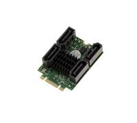 KALEA-INFORMATIQUE Carte M.2 (M2 NGFF) Type PCIe M ou B+M Key 4 Port SATA 6G Raid 0 1 10 HYPERDUO avec Chipset Marvel 88SE9230