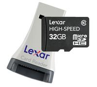 Carte m?moire flash MicroSDHC haute vitesse Lexar 32 Go avec lecteur LSDMI32G