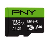 Carte m moire flash microSDXC PNY Elite-X Classe 10 U3 V30 128 Go - 100 Mo/s Classe 10 U3 V30 A1 4K UHD Full HD UHS-I microSD