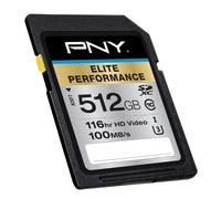 Carte m moire flash SDXC U3 Elite Performance Classe 10 512 Go PNY
