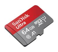 SanDisk Carte mémoire microSD Ultra 64 Go Rouge et Gris