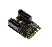 Carte M2 (M.2 NGFF) E A Key SATA3 6GBps 2 ports - JMB582 PCIe 3.1 2 ports - JMB582 PCIe 3.1