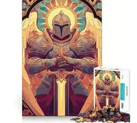 Carte Magique du Paladin Angélique Puzzle de 1000 pièces Entraînement cérébral Amusant Emboîtement précis sans espaces Activité de Partage et de complicité avec Les Proches (50x75cm)