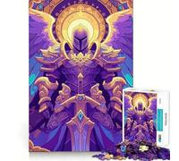 Carte Magique du Paladin Angélique Puzzle de 1000 pièces Jeu de Concentration cérébrale Découpe Experte Artisanat Fascinant Passe-Temps captivant pour Les Moments de détente (38x52cm)