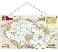 Carte magnétique de la République tchèque avec images et jeu de société, 3 en 1