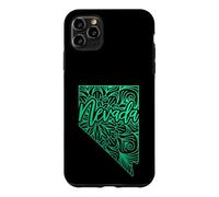 Carte Mandala Florale Nevada Carson City US Coque pour iPhone 11 Pro Max