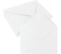 Carte Mariage Félicitation Lot de 50 à 100 cartes d'invitation mariage imprimables, enveloppes 12,7 x 18,8 cm, for anniversaire, baptême(White,100PCS)