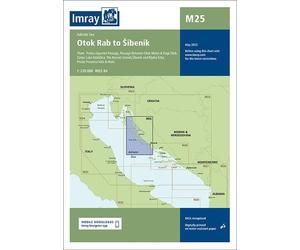 Carte marine Adriatique Imray M25 - Rab à Šibenik (1:220 000)