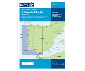 Carte marine C19 - A Coruna to Gibraltar 1/825 | Imray