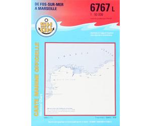 Carte marine : De Fos-sur-Mer a Marseille - 6767 L