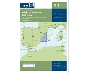 Carte marine M13 - Dénia to Barcelona and Ibiza 1/440 | Imray