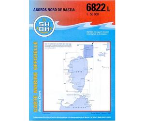 Carte marine, numéro 6822L : Abords Nord de Bastia