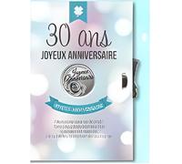 Carte Médaille Porte Bonheur 20 Ans Joyeuse Anniversaire Carte Médaille Porte Bonheur 30 Ans Joyeuse Anniversaire