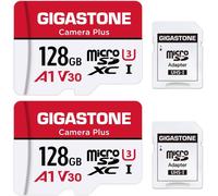 Carte Mémoire 128 Go Lot De 2 Cartes, Caméra Plus Série, Vitesse Allant Jusqu'à 95 Mo/S. Idéal Pour Full Hd Video Drone Gopro Caméra, U3 Carte Micro Sdxc Avec Mini Coque Et Adaptateur Sd.