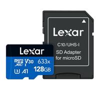 Lexar Carte mémoire microSDXC High-Performance 633x 128 Go 100 Mo/s UHS-I CL10