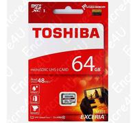 TOSHIBA EXCERIA Carte Mémoire MicroSD SDHC 32 Go ( dispo aussi : 8 16 ou 64 Gb )
