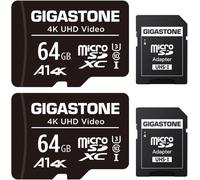 Carte Mémoire 64 Go Lot De 2 Cartes, Compatible Avec Gopro Drone Caméra Tablette Samsung Sony, Haute Vitesse Pour 4k Uhd Vidéo, A1 U3 C10 Carte Micro Sdxc Avec Mini Étui Et Adaptateur Sd.-Mademoiselle