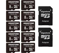 Carte Mémoire 8 Go Lot De 10 Cartes, Haute Vitesse De Lecture Allant Jusqu'à 80 Mo/S. Idéal Pour Portable Full Hd Vidéo Caméra Drone, U1 C10 Carte Micro Sdhc Avec 4 Étuis Et 2 Adaptateurs Sd[L288]-Lam