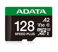 ADATA Carte mémoire microSDXC Speed Plus 128 Go UHS-I U3 Classe 10 avec adaptateur Noir et vert