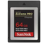 Carte mémoire CFexpress Type B - SANDISK - Extreme PRO - 64 Go - 1 700 Mo/s - Vidéo 4K RAW