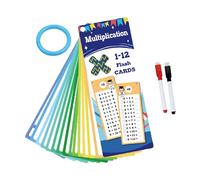 Carte mémoire de multiplication - Cartes d'information de multiplication - Jeu de multiplications - Aide à l'apprentissage des mathématiques - Apprentissage amusant avec jeu de mathématiques - Aide