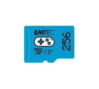 EMTEC - Carte Mémoire microSD 256GB - Augmentez la Mémoire de Vos Consoles, Smartphones et Tablettes - Plus de Stockage de Jeux et Vidéos - ECMSDM256GXCU3G - Collection Gaming - Blue/Bleu