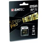 EMTEC SpeedIN' PRO - Carte mémoire flash - 256 Go - Video Class V30 / UHS-I U3 / Class10 - SDXC multicolour G