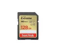 SanDisk Carte mémoire SDXC Extreme 128 Go - 180MB/s UHS-I Classe 10, résistante à l'eau/aux chocs