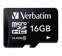 Carte mémoire flash 16 Go Class 10 microSDHC - VERBATIM