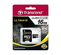Transcend - Carte mémoire flash (adaptateur microSDHC - SD inclus(e)) - 16 Go - Class 10 - micro SDHC
