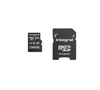 - Carte mémoire flash (adaptateur microSDXC vers SD inclus(e)) - 256 Go - A1 / Video Class V30 / UHS-I U3 / Class10 - microSDXC UHS-I