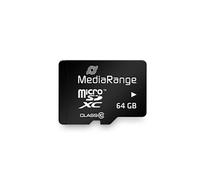 - Carte mémoire flash (adaptateur microSDXC vers SD inclus(e)) - 64 Go - Class 10 - microSDXC - noir