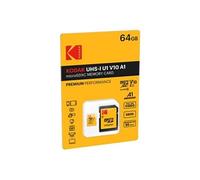 - Carte mémoire flash (adaptateur microSDXC vers SD inclus(e)) - 64 Go - UHS Class 1 / Class10 - 580x - microSDXC UHS-I