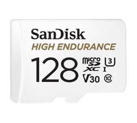 SanDisk High Endurance - Carte mémoire flash (adaptateur microSDXC vers SD inclus(e)) - 128 Go - Video Class V30 / UHS-I U3 / Class10 - microSDXC UHS-I G
