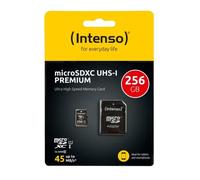 Carte mémoire flash - Intenso - Micro SDXC 256GB - UHS-I 80MB/s - Noir