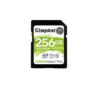 Carte mémoire flash KINGSTON Canvas Select Plus - 256 Go - Video Class V30 / UHS-I U3 / Class10 - SDXC UHS-I