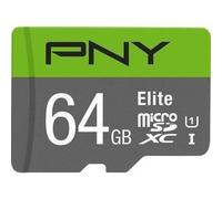 Carte mémoire flash - PNY - MICRO-SD ELITE 64GB - Class 10/UHS-I U1 - Noir
