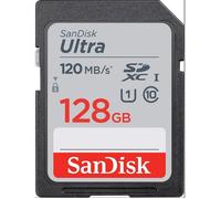 SanDisk Carte mémoire SDXC Ultra 128 Go UHS-I Classe 10 (SDSDUN4-128G-GN6IN)