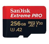 Carte mémoire flash SANDISK Extreme Pro 256 Go A2 - Video Class V30 - UHS-I U3 - Class10 microSDXC UHS-I