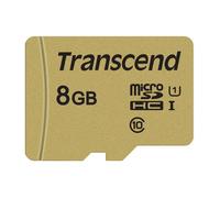 Transcend USD500S Carte mémoire microSDHC 8GB UHS-I, C10, U3, V30, 4K, Full HD, jusqu'à 95/80 MB/s, conçue pour caméras d'action et drones - TS8GUSD500S