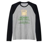 Carte mémoire Full Delete People Funny Introverti Pixel Art Manche Raglan