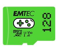 Carte mémoire Gaming microSD UHS-I U3 V30 A1/A2 Emtec 128 Go Vert